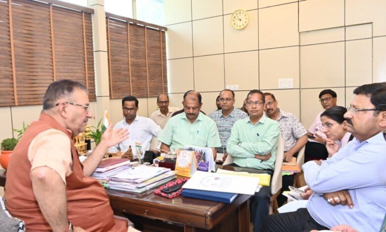 सैनिक कल्याण मंत्री ने की सैन्य धाम के निर्माण कार्यों की समीक्षा