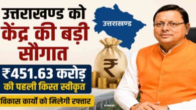 Uttarakhand News- उत्तराखण्ड को केंद्र की बड़ी सौगात: पूंजीगत विकास कार्यों के लिए ₹451.63 करोड़ की विशेष सहायता मंजूर….