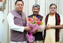 धामी ने नवनिर्वाचित राज्यसभा सांसद दिनेश आर्य को दी बधाई धामी ने नवनिर्वाचित राज्यसभा सांसद दिनेश आर्य को दी बधाई